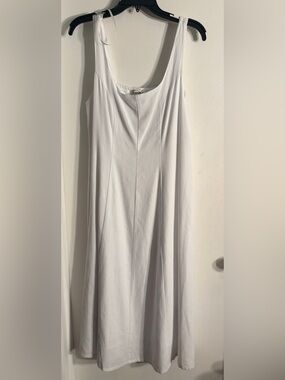 Nanette Lepore Classic White Linen Blend Scoop Neck Women's Dress NWt